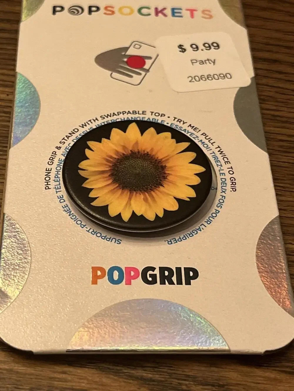 PopSockets PopGrip Swap Top Phone Grip Stand Seed Money Sunflower